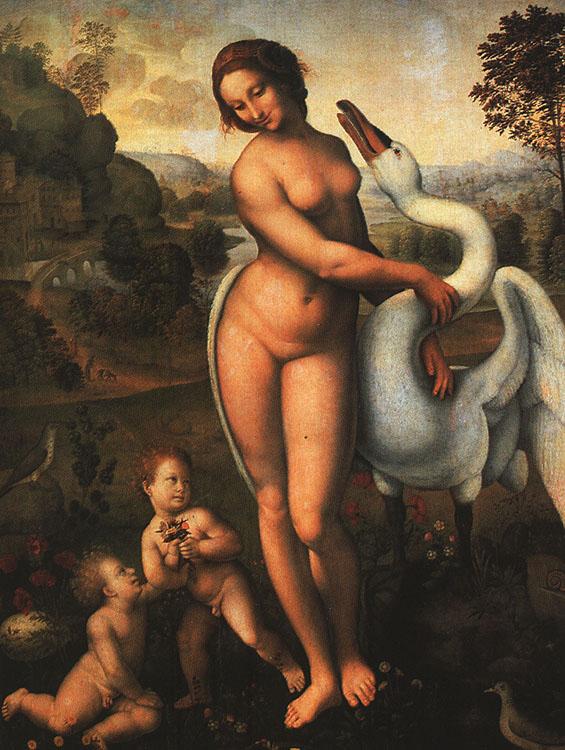  Leonardo  Da Vinci Leda oil painting picture